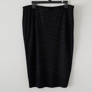 Vince Camputo Studded Pencil Skirt